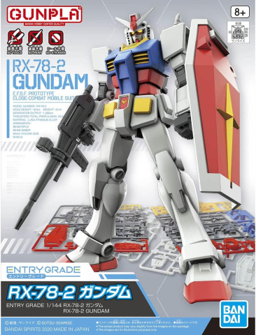Figurine - Gundam RX-78-2 Entry Grade 1/144 Model Kit Bandai