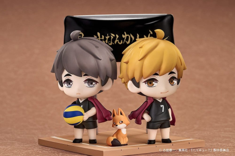 Haikyu!! Qset+ Mini Figures 2-Pack Atsumu Miya & Osamu Miya 8 cm [4]