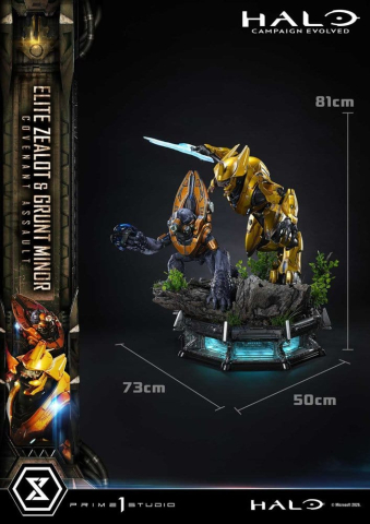 Halo: Campaign Evolved Ultimate Premium Masterline Series Statue 1/4 Elite Zealot & Grunt Minor: Covenant Assault 81 cm [8]