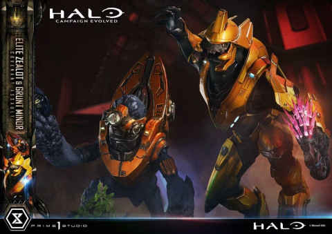 Halo: Campaign Evolved Ultimate Premium Masterline Series Statue 1/4 Elite Zealot & Grunt Minor: Covenant Assault Bonus Version 81 cm [5]