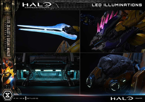 Halo: Campaign Evolved Ultimate Premium Masterline Series Statue 1/4 Elite Zealot & Grunt Minor: Covenant Assault Bonus Version 81 cm [8]