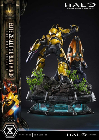 Halo: Campaign Evolved Ultimate Premium Masterline Series Statue 1/4 Elite Zealot & Grunt Minor: Covenant Assault Bonus Version 81 cm [22]