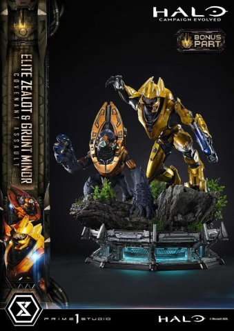 Halo: Campaign Evolved Ultimate Premium Masterline Series Statue 1/4 Elite Zealot & Grunt Minor: Covenant Assault Bonus Version 81 cm [15]