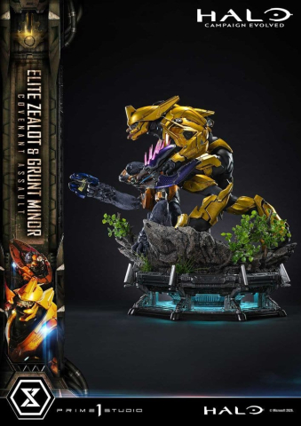 Halo: Campaign Evolved Ultimate Premium Masterline Series Statue 1/4 Elite Zealot & Grunt Minor: Covenant Assault Bonus Version 81 cm [21]