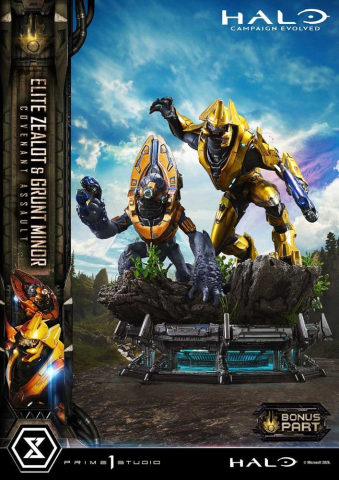 Halo: Campaign Evolved Ultimate Premium Masterline Series Statue 1/4 Elite Zealot & Grunt Minor: Covenant Assault Bonus Version 81 cm [2]