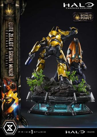 Halo: Campaign Evolved Ultimate Premium Masterline Series Statue 1/4 Elite Zealot & Grunt Minor: Covenant Assault Bonus Version 81 cm [17]