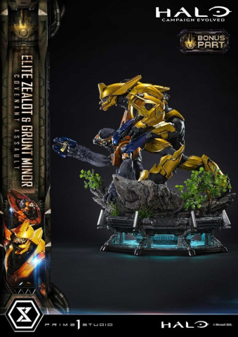 Halo: Campaign Evolved Ultimate Premium Masterline Series Statue 1/4 Elite Zealot & Grunt Minor: Covenant Assault Bonus Version 81 cm [16]