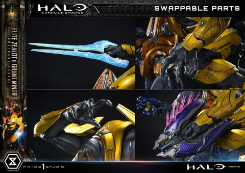 Halo: Campaign Evolved Ultimate Premium Masterline Series Statue 1/4 Elite Zealot & Grunt Minor: Covenant Assault Bonus Version 81 cm [7]