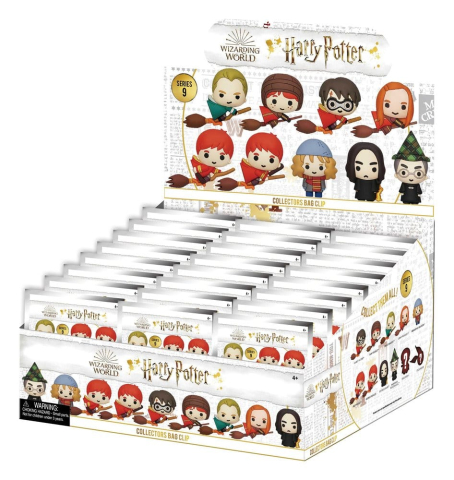 PRECOMENZI - Harry Potter 3D Foam Bag Clips Series 9 Display (24)