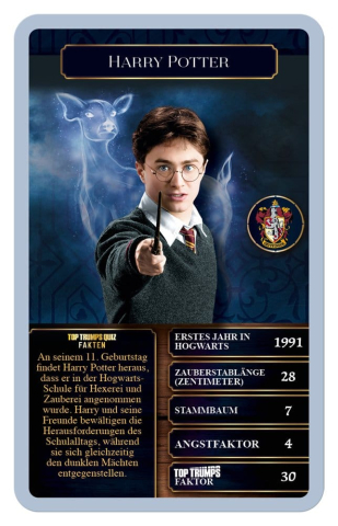 PRECOMENZI - Harry Potter Card Game Top Trumps Witches and Wizards New Version *German Version*