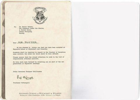 Harry Potter Hardcover Notebook Hogwarts Letter 21 cm [3]