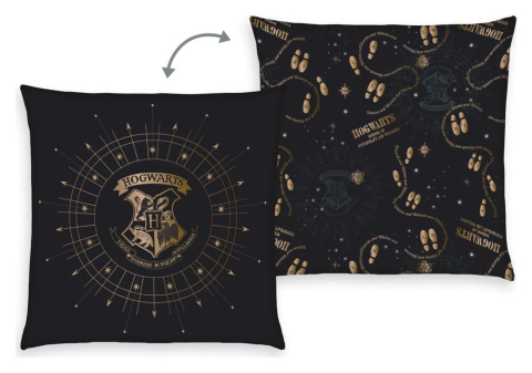 Casa si Cadouri - Harry Potter Pillow Hogwarts Crest & Marauder's Map 40 x 40 cm