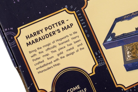 PRECOMENZI - Harry Potter Replica Marauder's Map Metal Map 15 cm