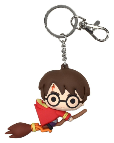 PRECOMENZI - Harry Potter Rubber Keychain Harry on Broom 7 cm