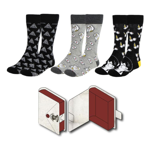 PRECOMENZI - Harry Potter Socks 3-Pack 38-45