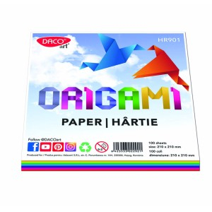 Rechizite, Creativitate, Hobby - HARTIE ORIGAMI 21X21CM 100/SET DACO HR901