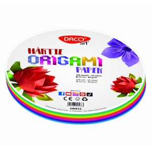 Rechizite, Creativitate, Hobby - HARTIE ORIGAMI ROTUNDA 15CM 100/SET DACO HR915