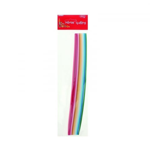 Alte produse creative - Hartie quilling 30x0.5 cm 300/set 10 culori DACO In stoc HR904