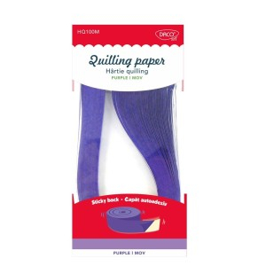 Rechizite, Creativitate, Hobby - HARTIE QUILLING AA MOV 42.5X0.5CM 100/SET DACO HQ100M