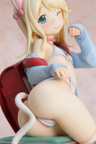 Adult/Hentai - Hatsukoi Ribbon PVC Figure 1/6 Yuu White cat Ver. 25 cm