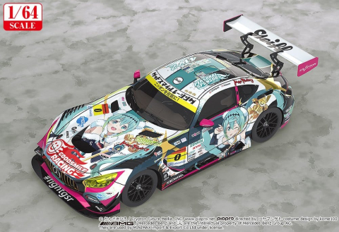 PRECOMENZI - Hatsune Miku GT Project Vehicle 1/64 Good Smile Hatsune Miku AMG 2018 SUPER GT Ver. 7 cm