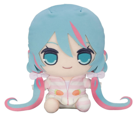 Hatsune Miku Kyurumaru Big Plush Figure Rabbit Ear Hood Pajama 28 cm [1]