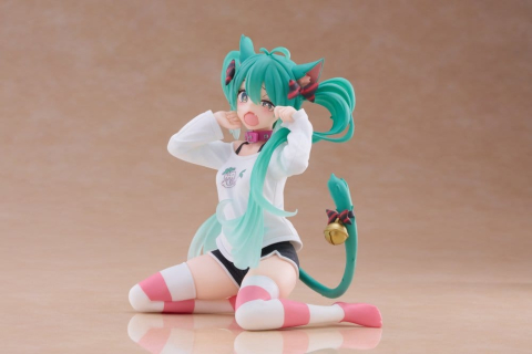 Hatsune Miku PVC Statue Desktop Cute Figure Hatsune Miku Cat Ear T-Shirt Ver. 13 cm [5]