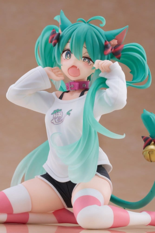 Hatsune Miku PVC Statue Desktop Cute Figure Hatsune Miku Cat Ear T-Shirt Ver. 13 cm [11]