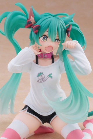 Hatsune Miku PVC Statue Desktop Cute Figure Hatsune Miku Cat Ear T-Shirt Ver. 13 cm [10]