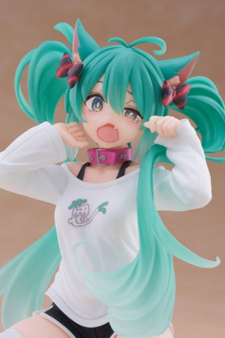 Hatsune Miku PVC Statue Desktop Cute Figure Hatsune Miku Cat Ear T-Shirt Ver. 13 cm [9]