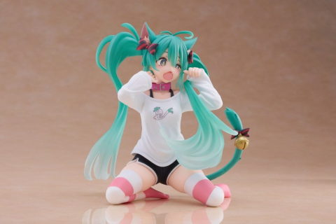 Hatsune Miku PVC Statue Desktop Cute Figure Hatsune Miku Cat Ear T-Shirt Ver. 13 cm [7]