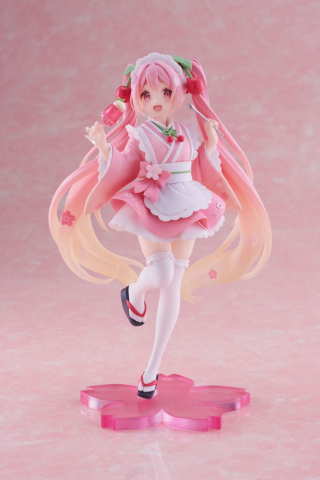 Noutati - Hatsune Miku Sakura Miku Japanese Cafe Ver. Reissue PVC Statue Taito 18 cm