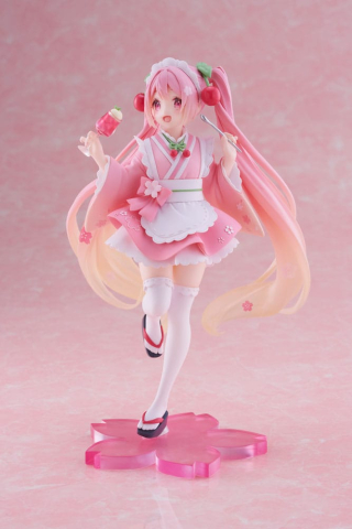Hatsune Miku Sakura Miku Japanese Cafe Ver. Reissue PVC Statue Taito 18 cm [1]