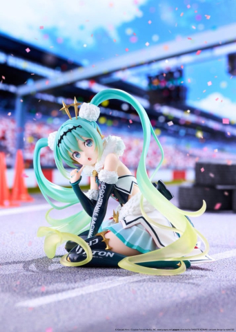 PRECOMENZI - Hatsune Miku Taito Kuji PVC Figure Racing Miku 2018 Ver. Round 8 13 cm