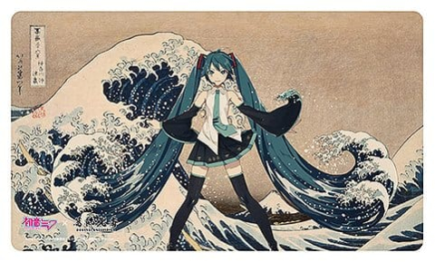 Manga & Anime - Hatsune Miku x Katsushika Hokusai iXima Desk Mat The Great Wave off Kanagawa/Fine Wind, Clear Morning