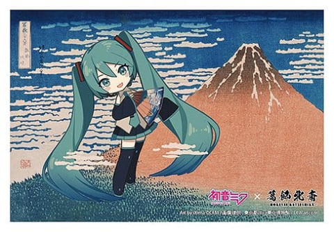 PRECOMENZI - Hatsune Miku x Katsushika Hokusai iXima Postcard Fine Wind, Clear Morning (Chibi Character) (10)