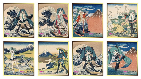 Manga & Anime - Hatsune Miku x Katsushika Hokusai iXima Shikishi Blind Box Assortment (8)