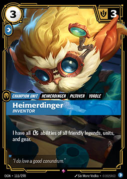 Singles Trading Card Games - Heimerdinger, Inventor Origins - Singles 111