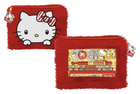 PRECOMENZI - Hello Kitty and Friends Plush Pencil Case American Diner Version Set Display (12)
