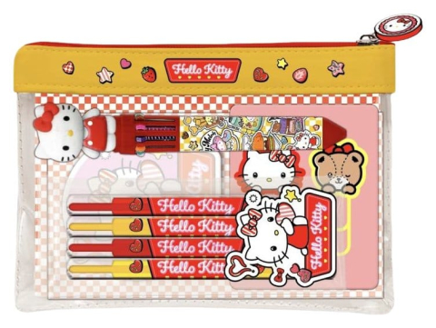 PRECOMENZI - Hello Kitty and Friends Pouch Stationery Set American Diner Version Display (6)