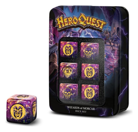 PRECOMENZI - HeroQuest Resin D6 Dice Set Wizards of Morcar (6)
