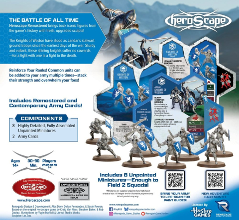 Games - Heroscape Board Game Army Expansion Knights of Weston Remastered *English Version*