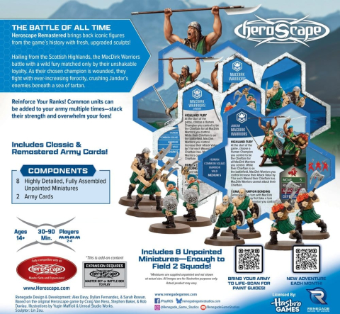 Games - Heroscape Board Game Army Expansion MacDirk Warriors Remastered *English Version*