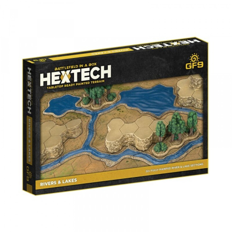 Accesorii pentru boardgames - HexTech Battlefield in a Box Terrain: Rivers and Lakes (x22)