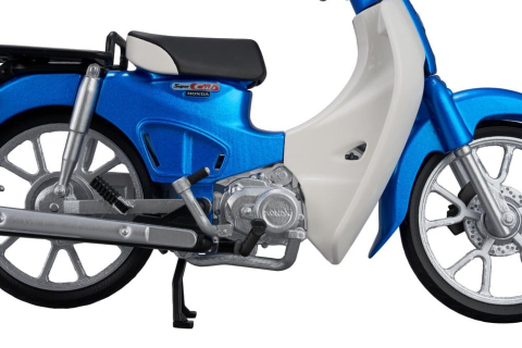 Honda Kaitanics Plastic Model Kit Super Cub 110 Glint Wave Blue Metalic [11]
