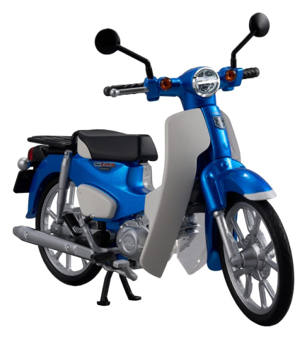 Honda Kaitanics Plastic Model Kit Super Cub 110 Glint Wave Blue Metalic [12]