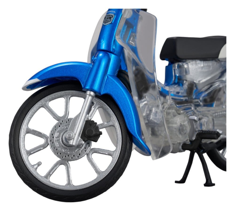 Honda Kaitanics Plastic Model Kit Super Cub 110 Glint Wave Blue Metalic [2]