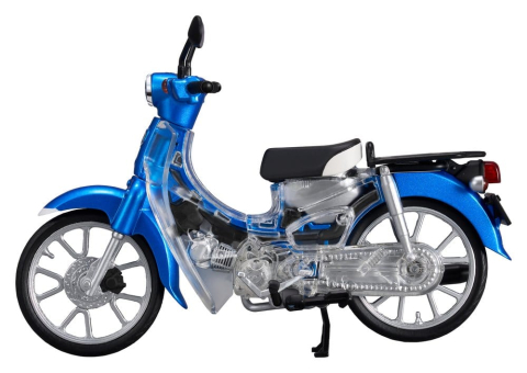 Honda Kaitanics Plastic Model Kit Super Cub 110 Glint Wave Blue Metalic [5]
