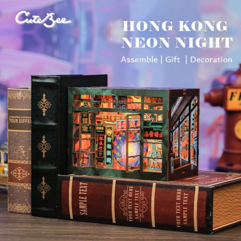 Hong Kong Neon Light - DIY Book Nook Kit cu LED [1]