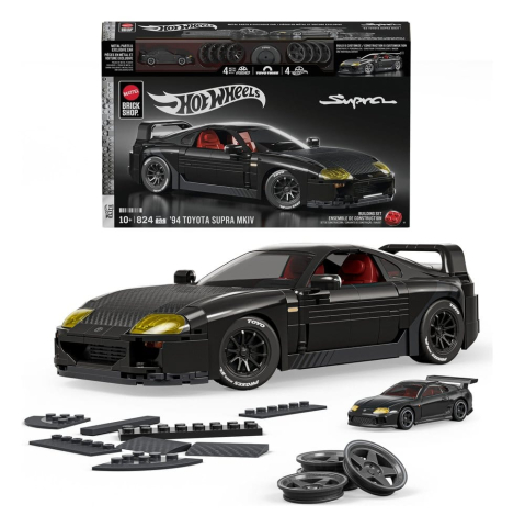 Hot Wheels Elite Mattel Brick Shop Building Set 1/16 '94 Toyota Supra MKIV [5]